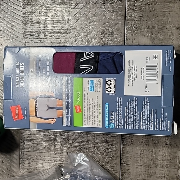 Men's Hanes 5 Long Leg Tagless Cotton Boxer Briefs Assorted Colors Size 2XL NWT - Picture 3 of 3